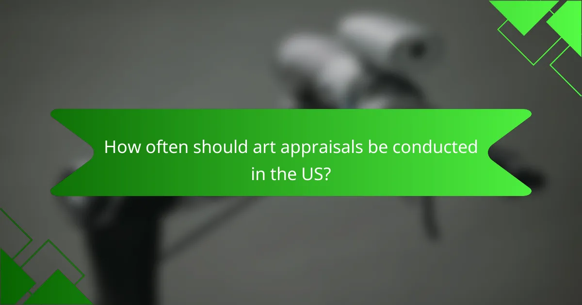 How often should art appraisals be conducted in the US?